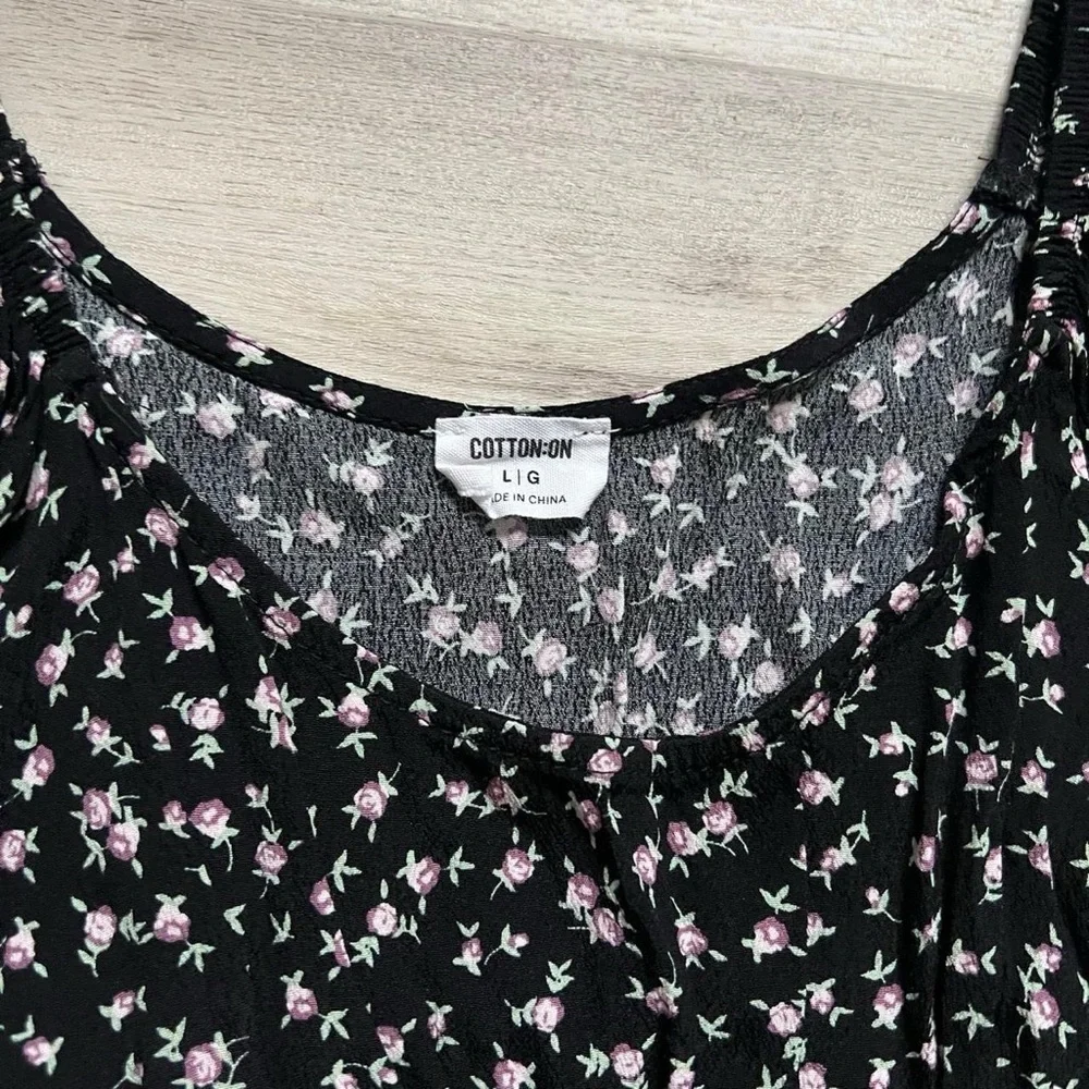 Cotton On Black and White Floral Mini Dress